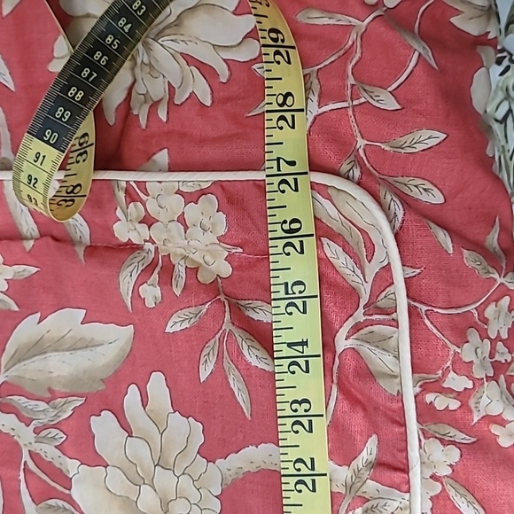 EUC Lauren Ralph Lauren Villa Camelia Floral Fretwork Comforter/Euro Shams Set - Picture 7 of 11